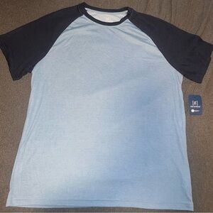 George Men's Light Blue and Dark Blue Raglan Tee